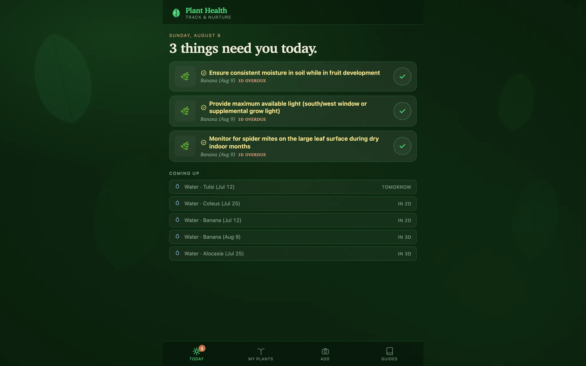 The Today digest triages the whole collection into what actually needs you (desktop)