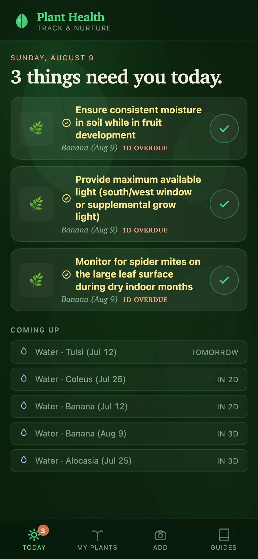 The Today digest triages the whole collection into what actually needs you (mobile)